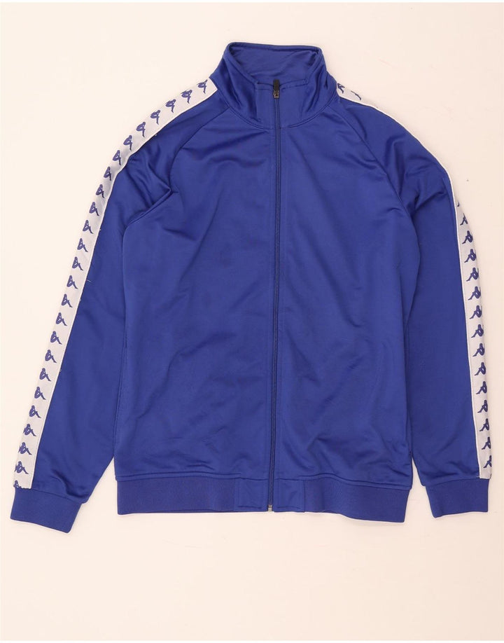 Kappa Mens Graphic Tracksuit Top Jacket 2XL Blue Colourblock