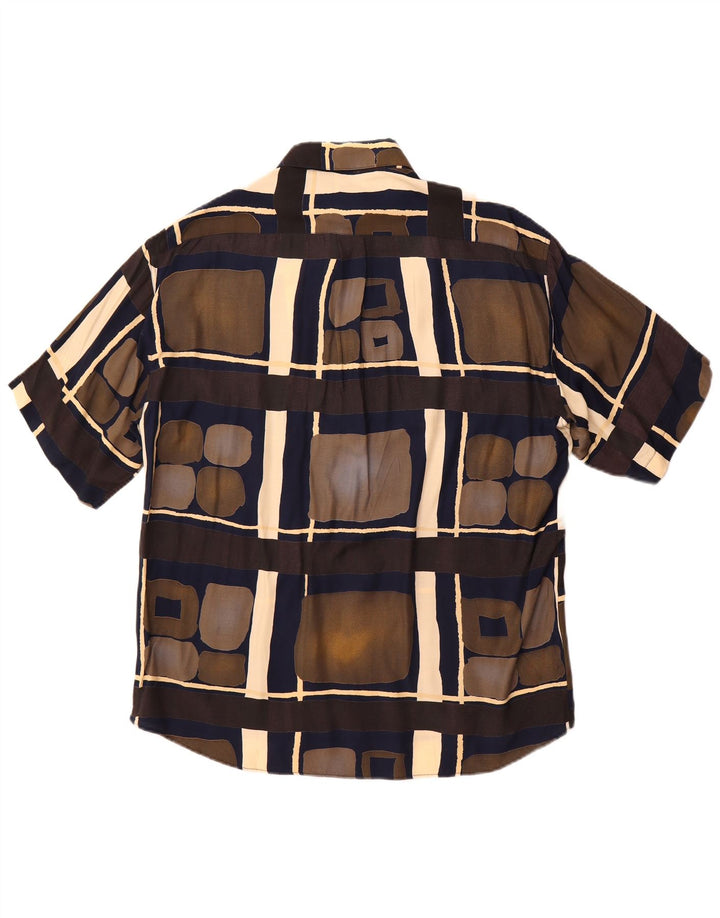 Tipo' S Mens Short Sleeve Shirt Medium Multicoloured Geometric Viscose