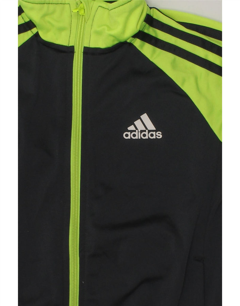 ADIDAS Boys Tracksuit Top Jacket 11-12 Years Black | Vintage Adidas | Thrift | Second-Hand Adidas | Used Clothing | Messina Hembry 