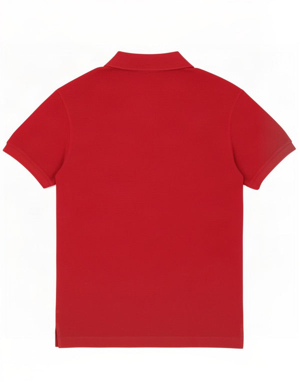 Lacoste Mens Polo Shirt Size 4 Medium Red Cotton