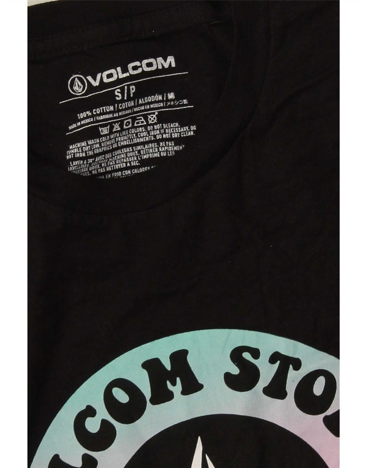 Volcom Mens Graphic T-Shirt Top Small Black Cotton
