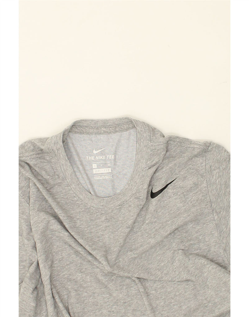 NIKE Mens Dri Fit T-Shirt Top Small Grey Cotton | Vintage Nike | Thrift | Second-Hand Nike | Used Clothing | Messina Hembry 