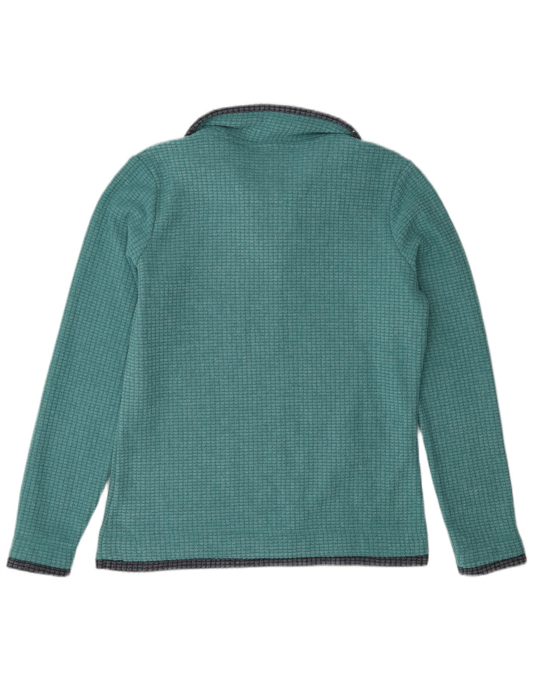 Weird Fish Womens Oversized Zip Neck Fleece Jumper UK 10 Small Green