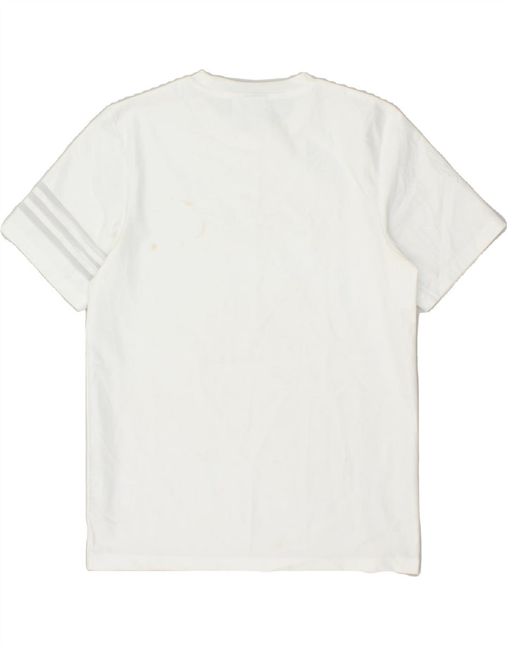 ADIDAS Womens Graphic T-Shirt Top UK 6 XS  White Polyester | Vintage Adidas | Thrift | Second-Hand Adidas | Used Clothing | Messina Hembry 