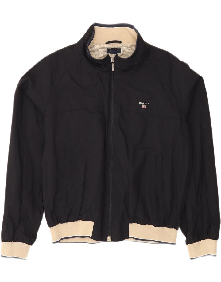GANT Mens Bomber Jacket UK 38 Medium Navy Blue Polyamide