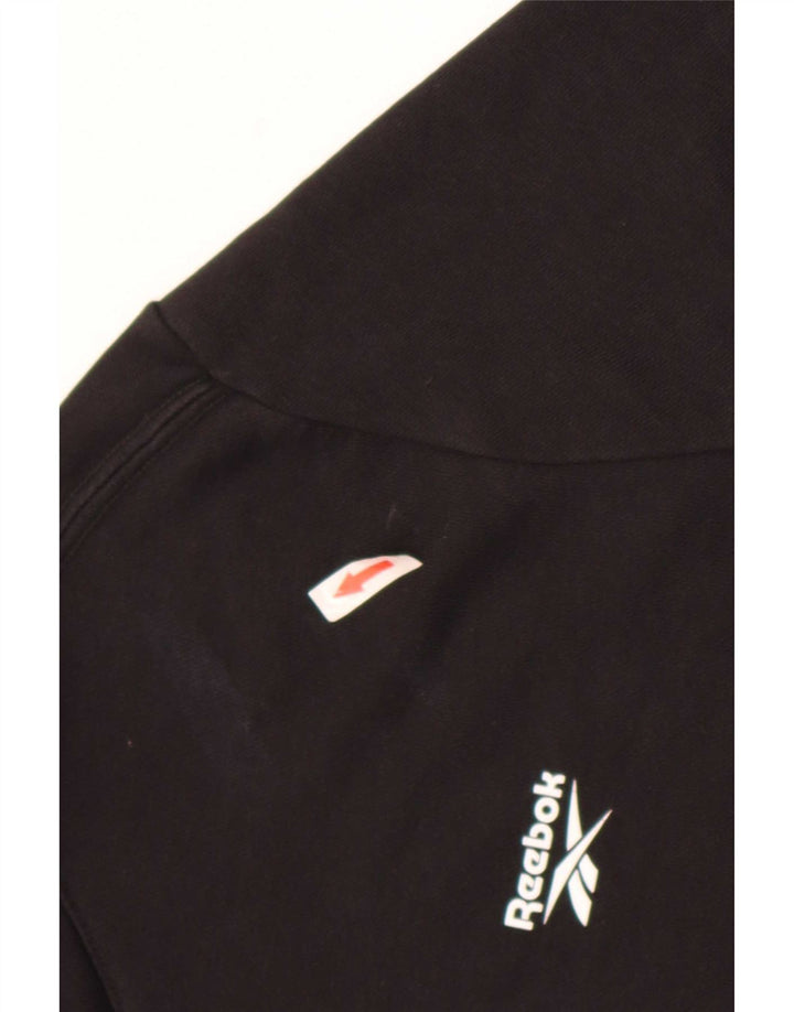 Reebok Mens Hoodie Jumper Large Black Cotton
