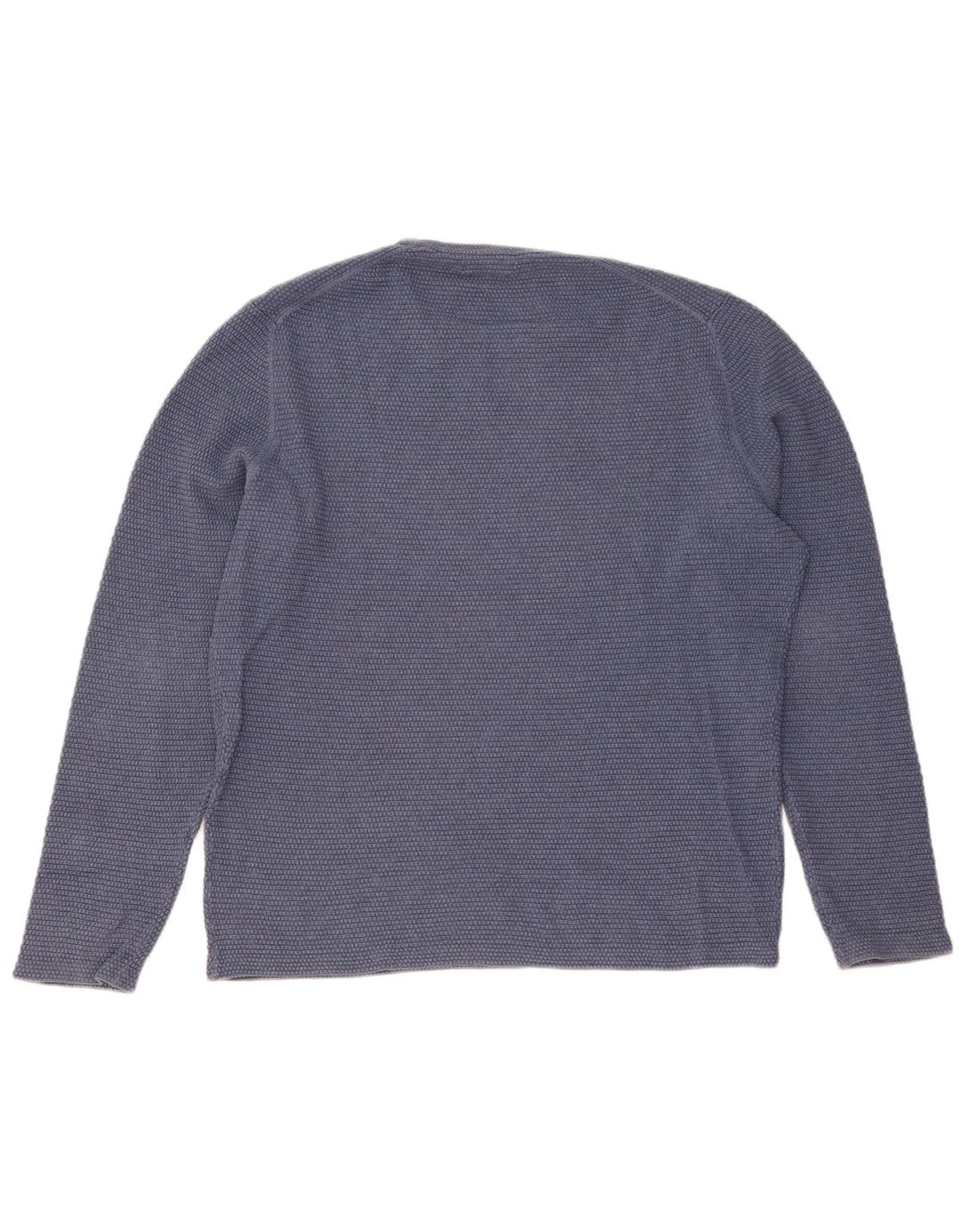 Massimo Dutti Mens Crew Neck Jumper Sweater Large Blue Cotton