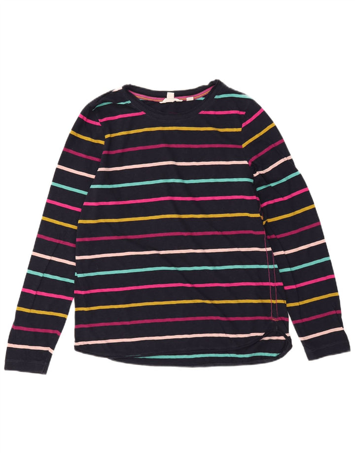 WHITE STUFF Womens Top Long Sleeve UK 14 Large Navy Blue Striped