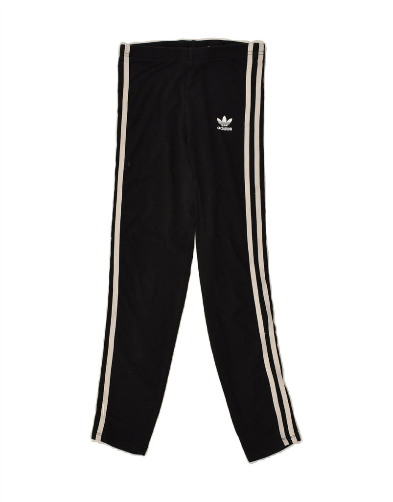 ADIDAS Girls Leggings 11-12 Years Black Cotton | Vintage Adidas | Thrift | Second-Hand Adidas | Used Clothing | Messina Hembry 