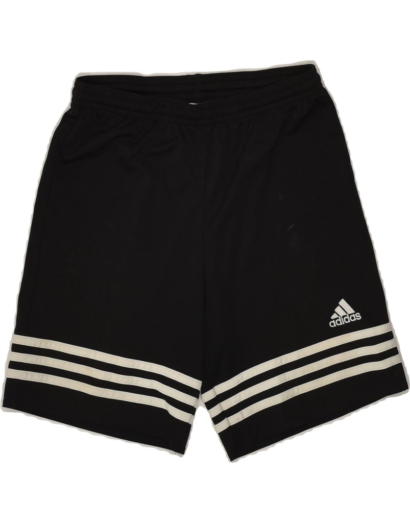 ADIDAS Boys Climalite Sport Shorts 11-12 Years Large Black Polyester | Vintage Adidas | Thrift | Second-Hand Adidas | Used Clothing | Messina Hembry 