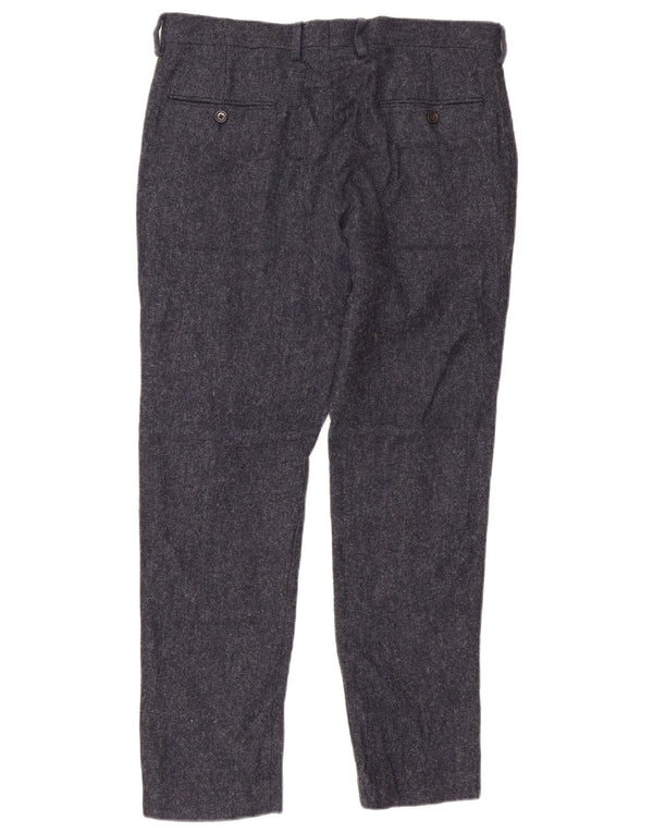 J. Crew Mens Ludlow Slim Chino Trousers W33 L30 Navy Blue Wool