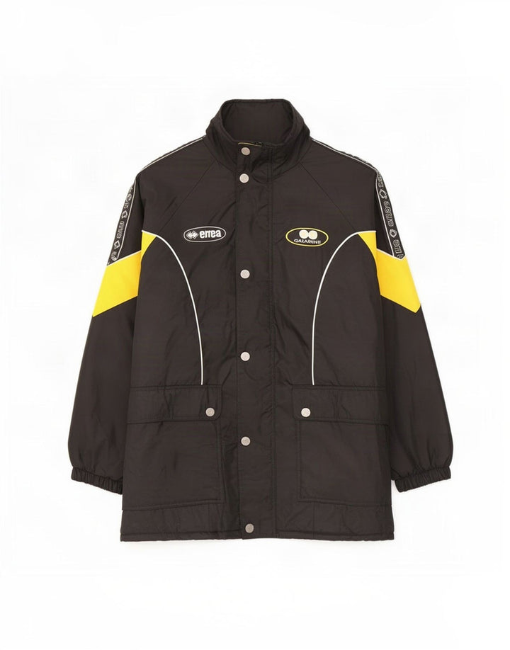 Errea Mens Graphic Oversized Padded Coat UK 40 Large Black Colourblock