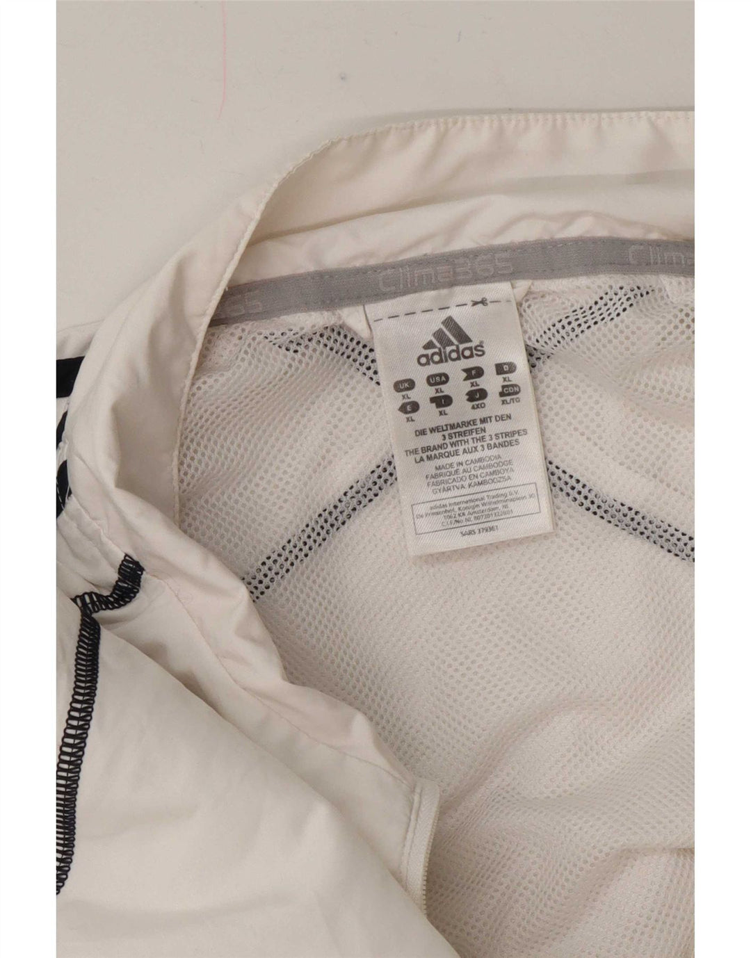 Adidas Mens Tracksuit Top Jacket XL White Polyester