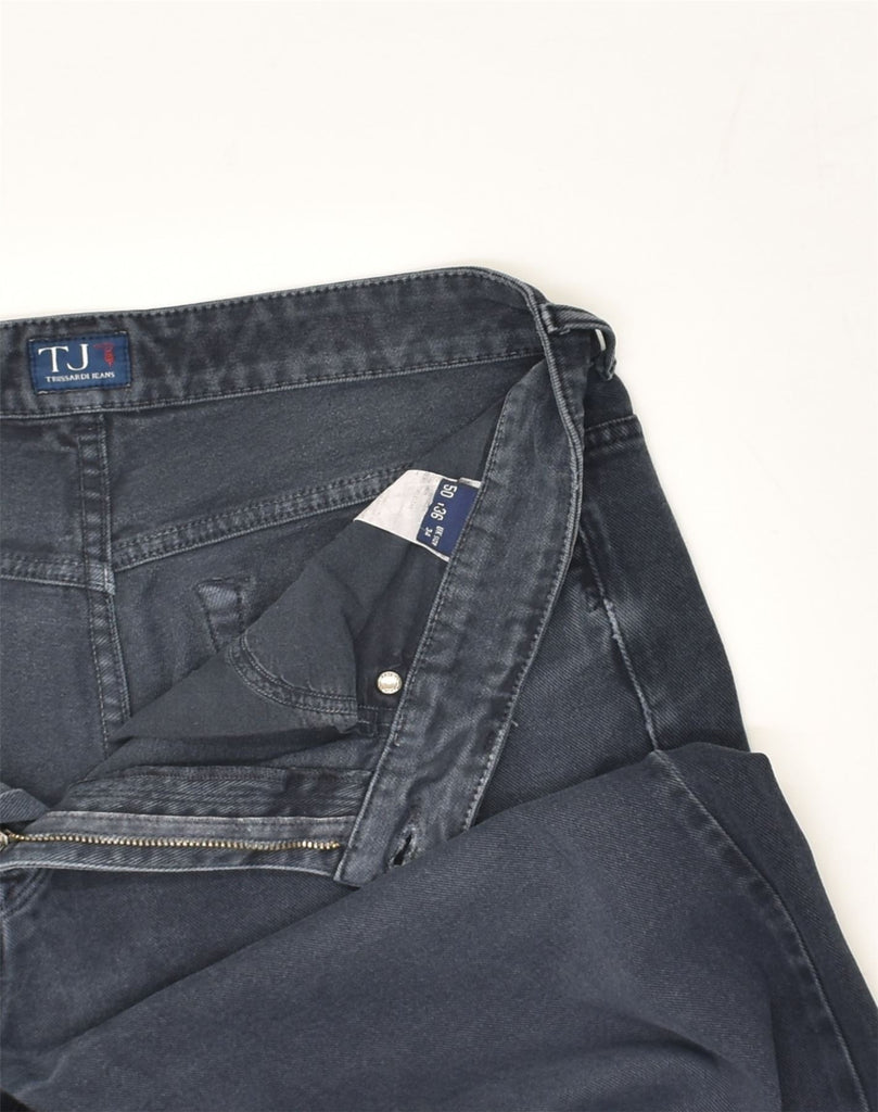 TRUSSARDI JEANS Mens Straight Jeans W34 L33  Navy Blue Cotton | Vintage Trussardi Jeans | Thrift | Second-Hand Trussardi Jeans | Used Clothing | Messina Hembry 