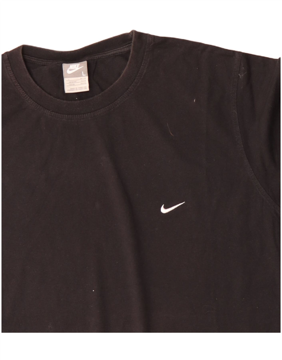 NIKE Mens T-Shirt Top UK 42/44 Large Black Cotton