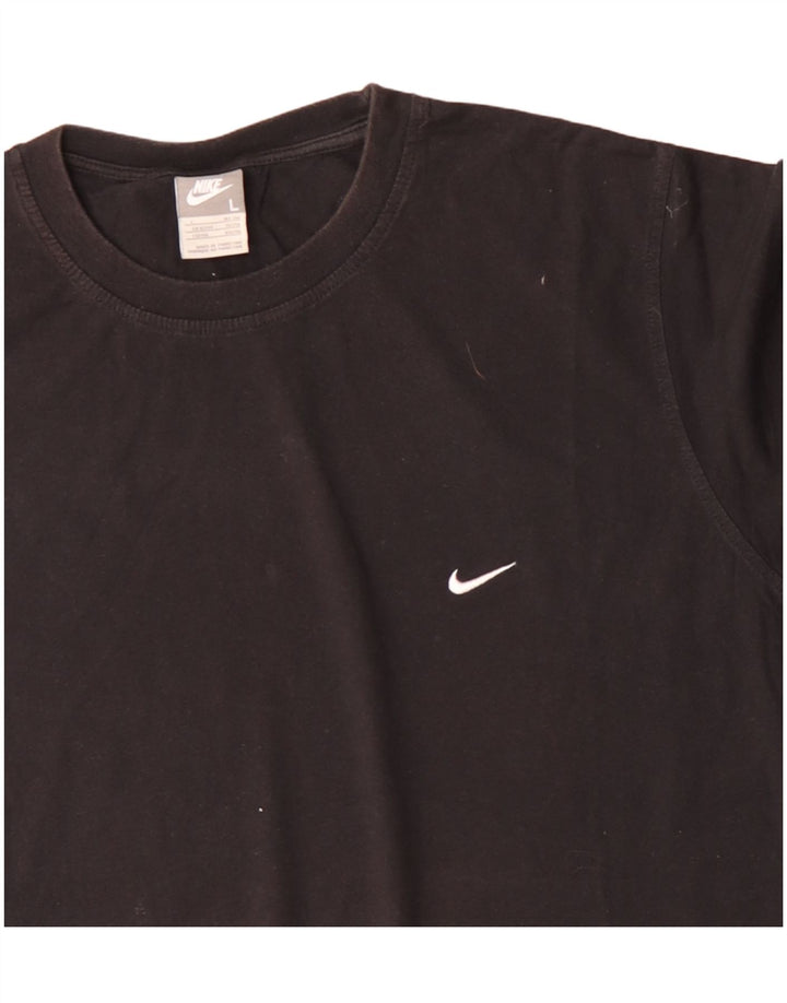 NIKE Mens T-Shirt Top UK 42/44 Large Black Cotton