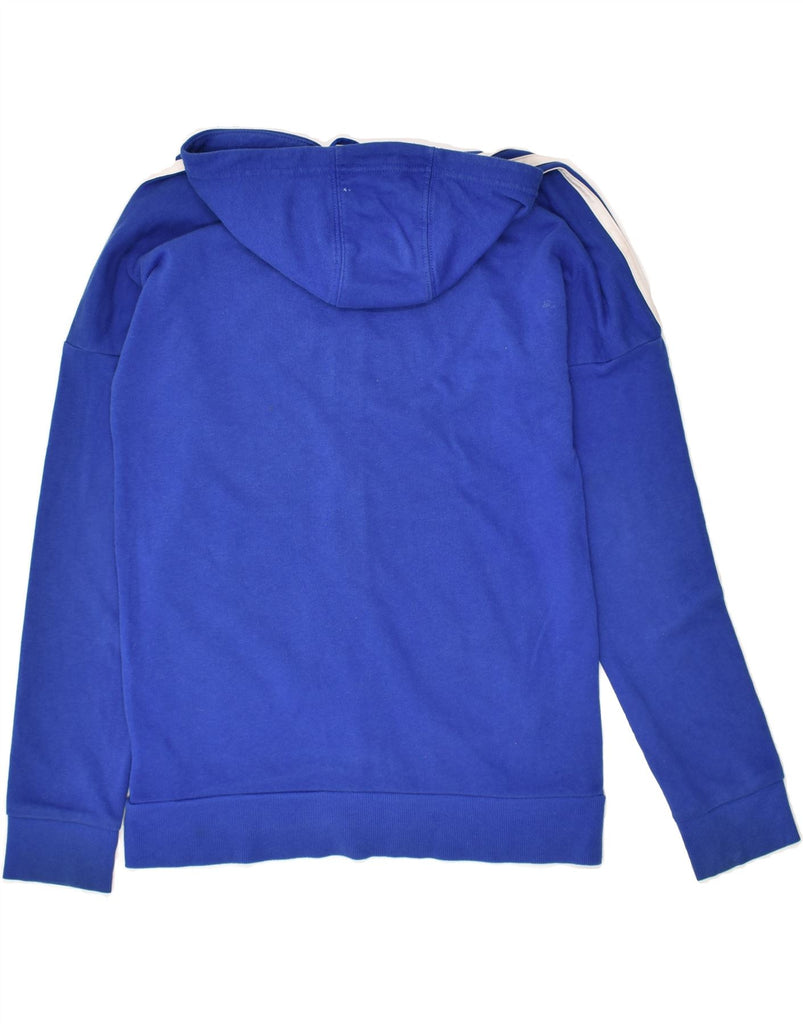 ADIDAS Boys Zip Hoodie Sweater 13-14 Years Blue Cotton | Vintage Adidas | Thrift | Second-Hand Adidas | Used Clothing | Messina Hembry 