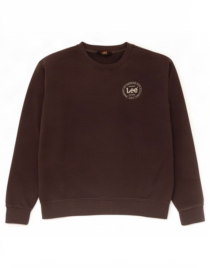 Lee Mens Regular Fit Sweatshirt Jumper Large Grey Cotton