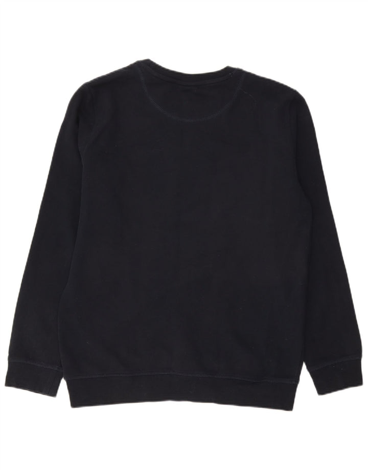 HELLY HANSEN Mens Graphic Sweatshirt Jumper XL Navy Blue Cotton