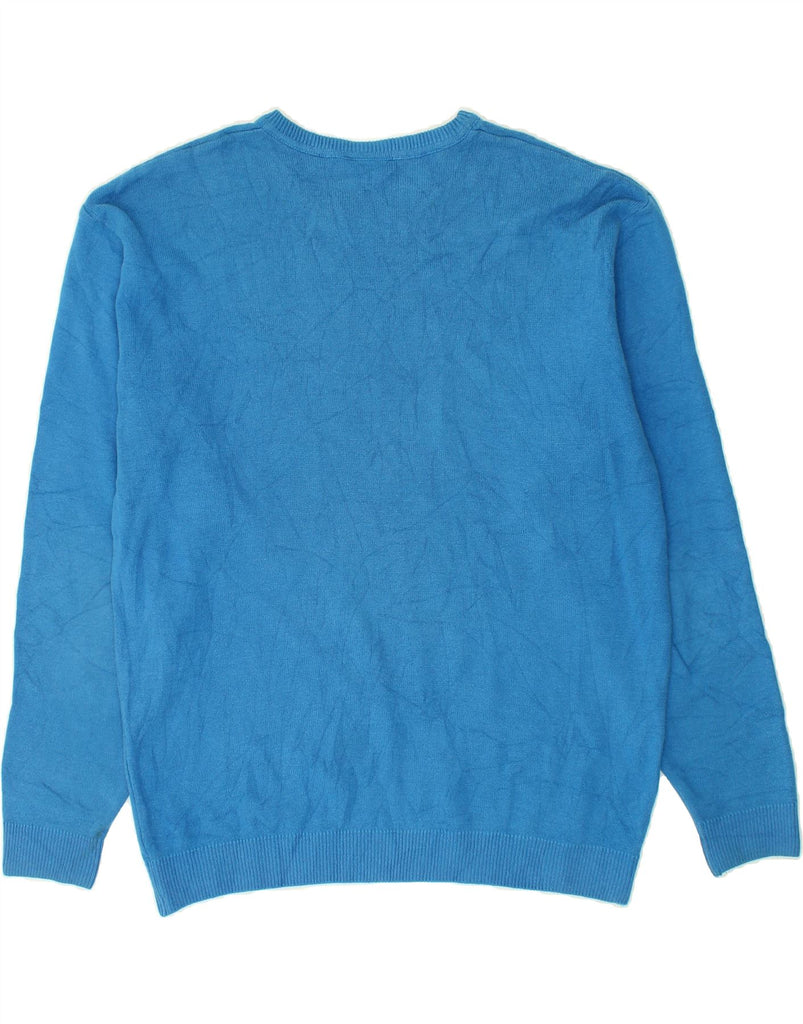 LACOSTE Mens Crew Neck Jumper Sweater Size 8 3XL Blue Cotton | Vintage Lacoste | Thrift | Second-Hand Lacoste | Used Clothing | Messina Hembry 