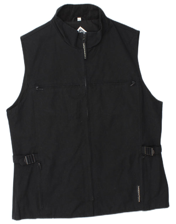 Tucano Urbano Mens Utility Gilet UK 40 Large Black Cotton