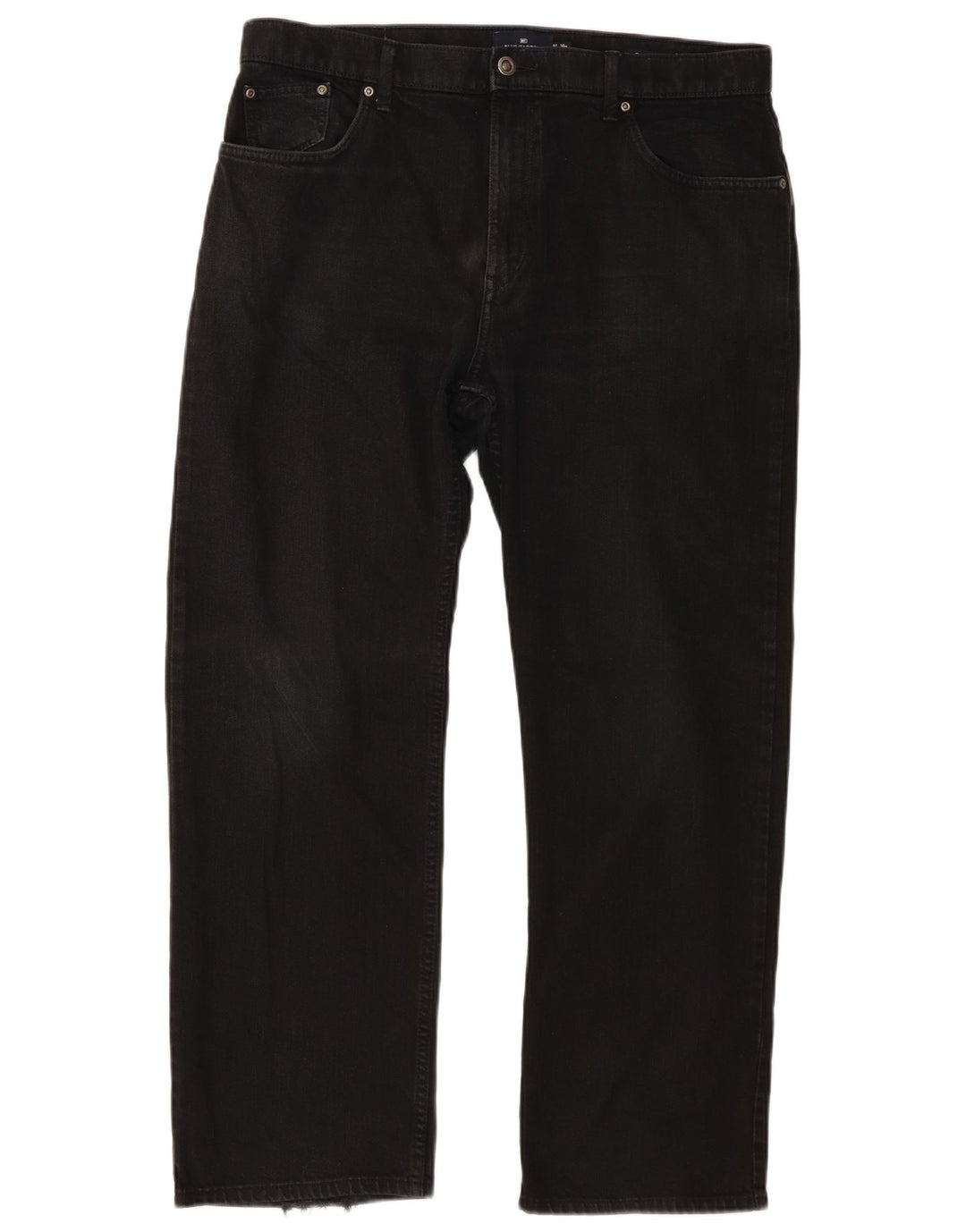 Marks & Spencer Mens Blue Harbour Straight Jeans W36 L29 Black Cotton
