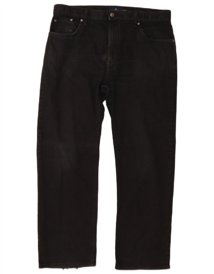 Marks & Spencer Mens Blue Harbour Straight Jeans W36 L29 Black Cotton