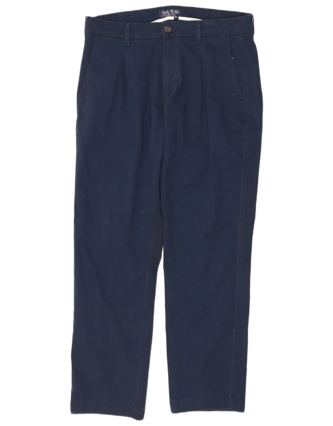 JACK WILLS Mens Pegged Chino Trousers W32 L29  Navy Blue Cotton