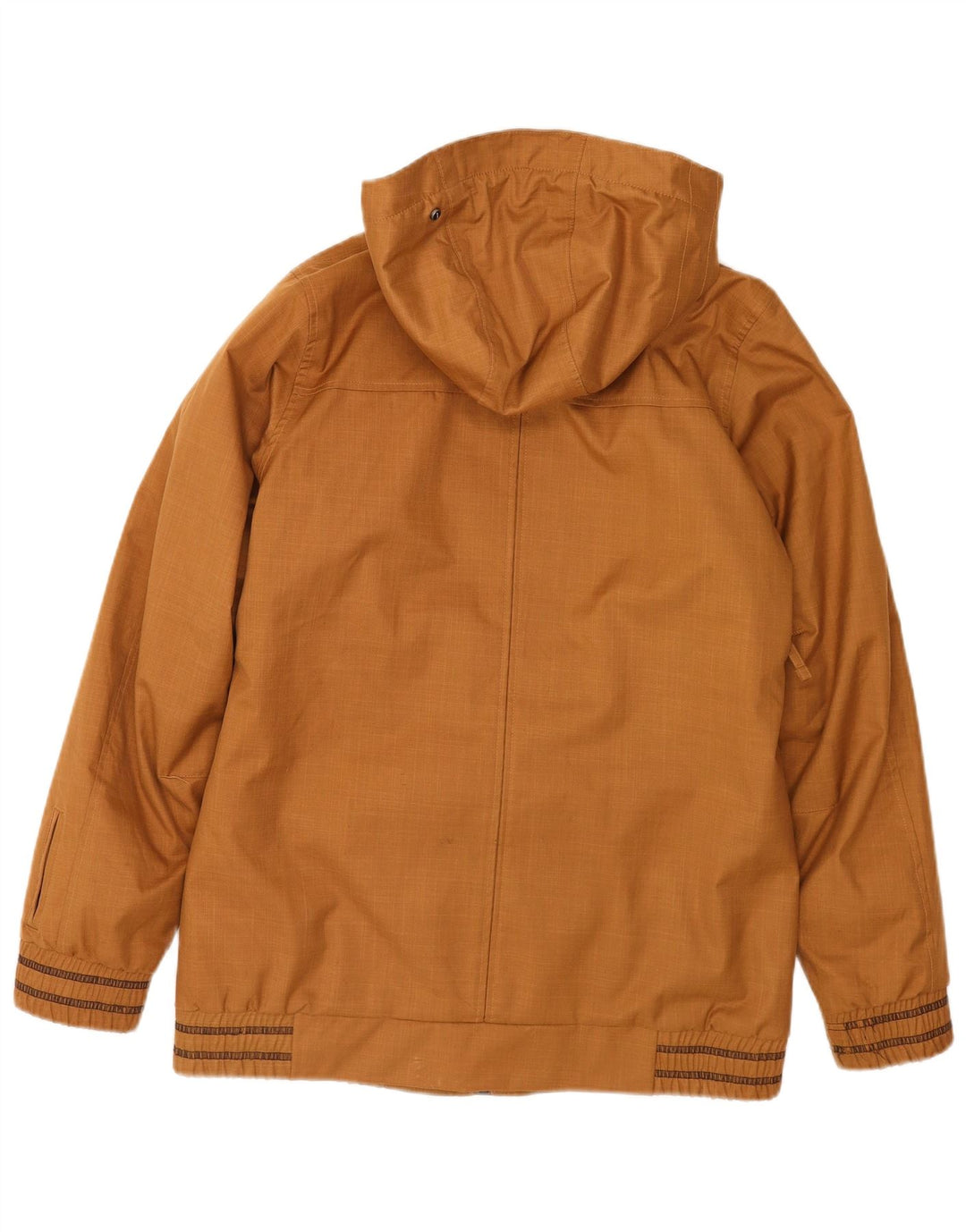 O'Neill Mens Hooded Bomber Jacket UK 38 Medium Brown Striped Polyester