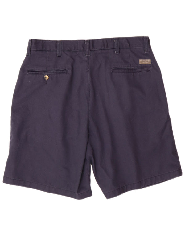 WRANGLER Mens Timber Creek Pegged Chino Shorts W34 Large Navy Blue Cotton