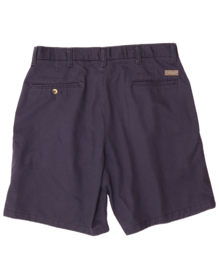 WRANGLER Mens Timber Creek Pegged Chino Shorts W34 Large Navy Blue Cotton