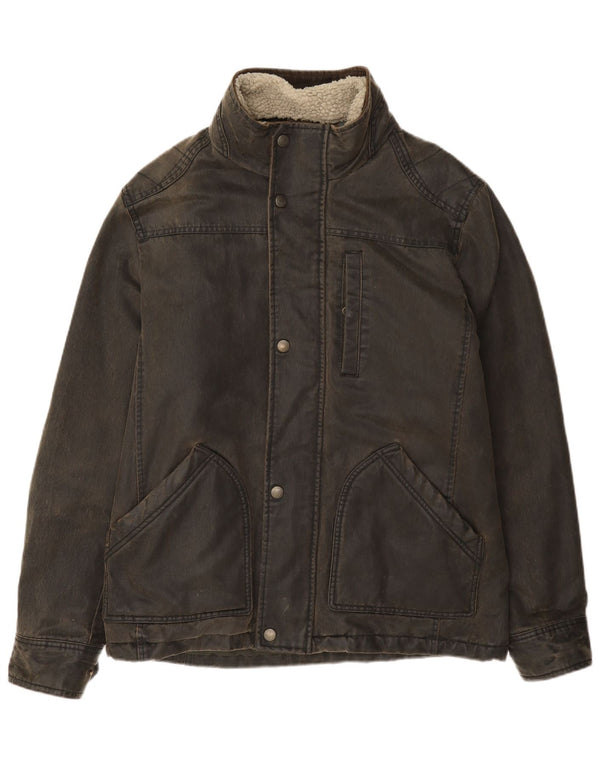 Fat Face Mens Waxed Cotton Jacket UK 38 Medium Brown