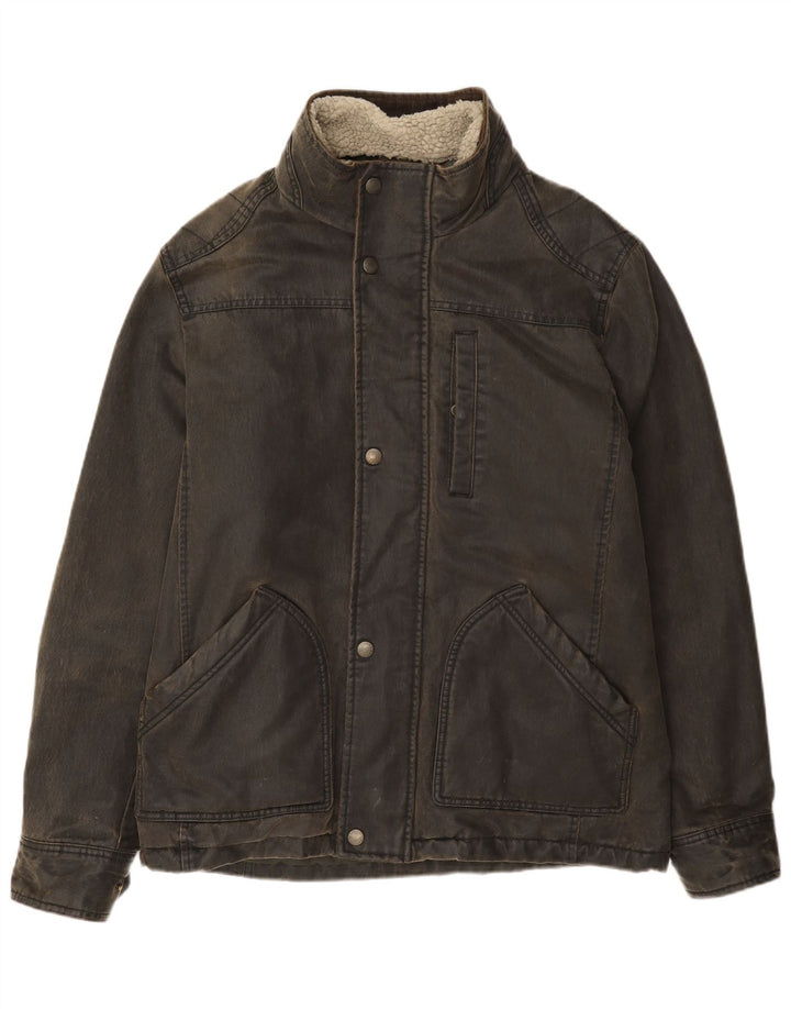 Fat Face Mens Waxed Cotton Jacket UK 38 Medium Brown