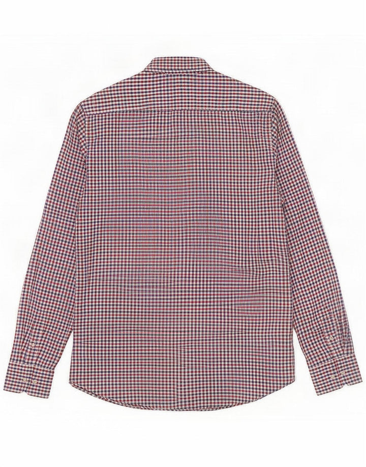 Massimo Dutti Mens Casual Fit Shirt Medium Multicoloured Gingham Cotton