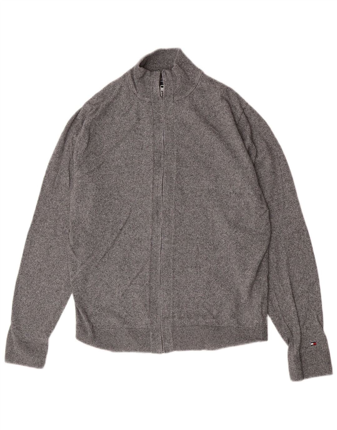 Tommy Hilfiger Womens Cardigan Sweater XL Grey Cotton