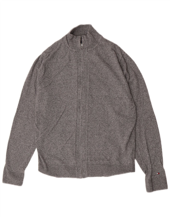 Tommy Hilfiger Womens Cardigan Sweater XL Grey Cotton