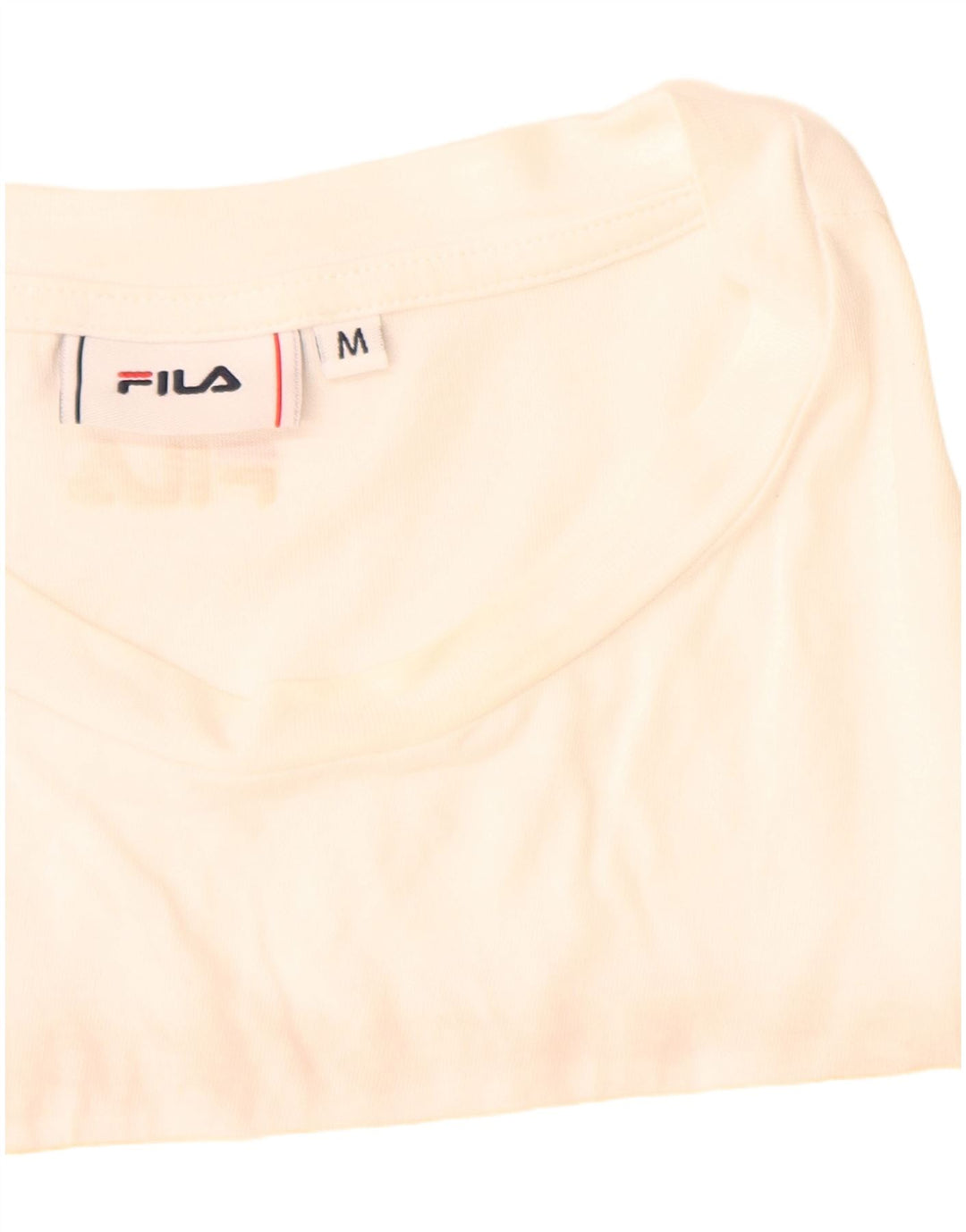 Fila Womens Graphic T-Shirt Top UK 14 Medium White Cotton