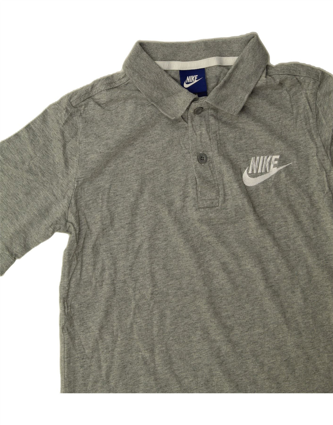 NIKE Boys Polo Shirt 12-13 Years Large Grey Cotton Vintage Nike and Second-Hand Nike from Messina Hembry 