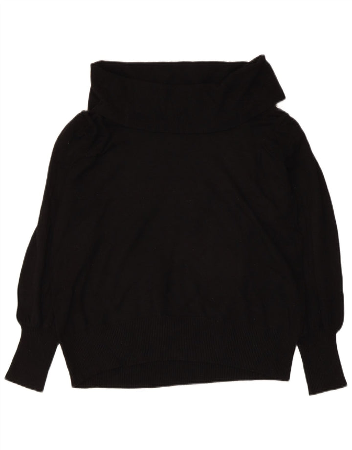 MARKS & SPENCER Womens Roll Neck Jumper Sweater UK 12 Medium Black