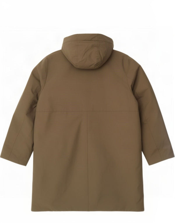 Zara Womens Hooded Padded Coat UK 16 Large Khaki