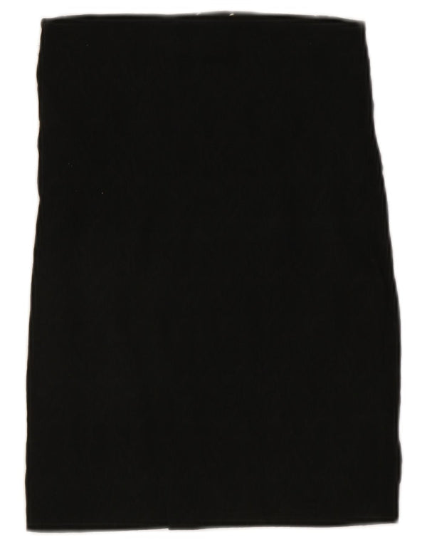 Vintage Womens Straight Skirt W24 XS Black Viscose