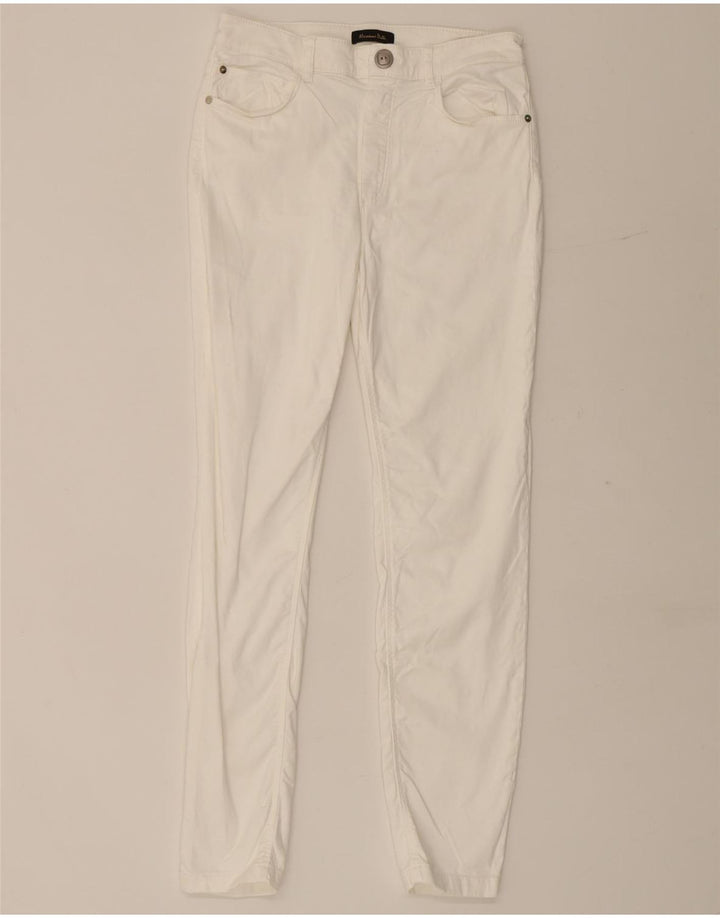 Massimo Dutti Womens Slim Casual Trousers EU 40 Medium W28 L28 White