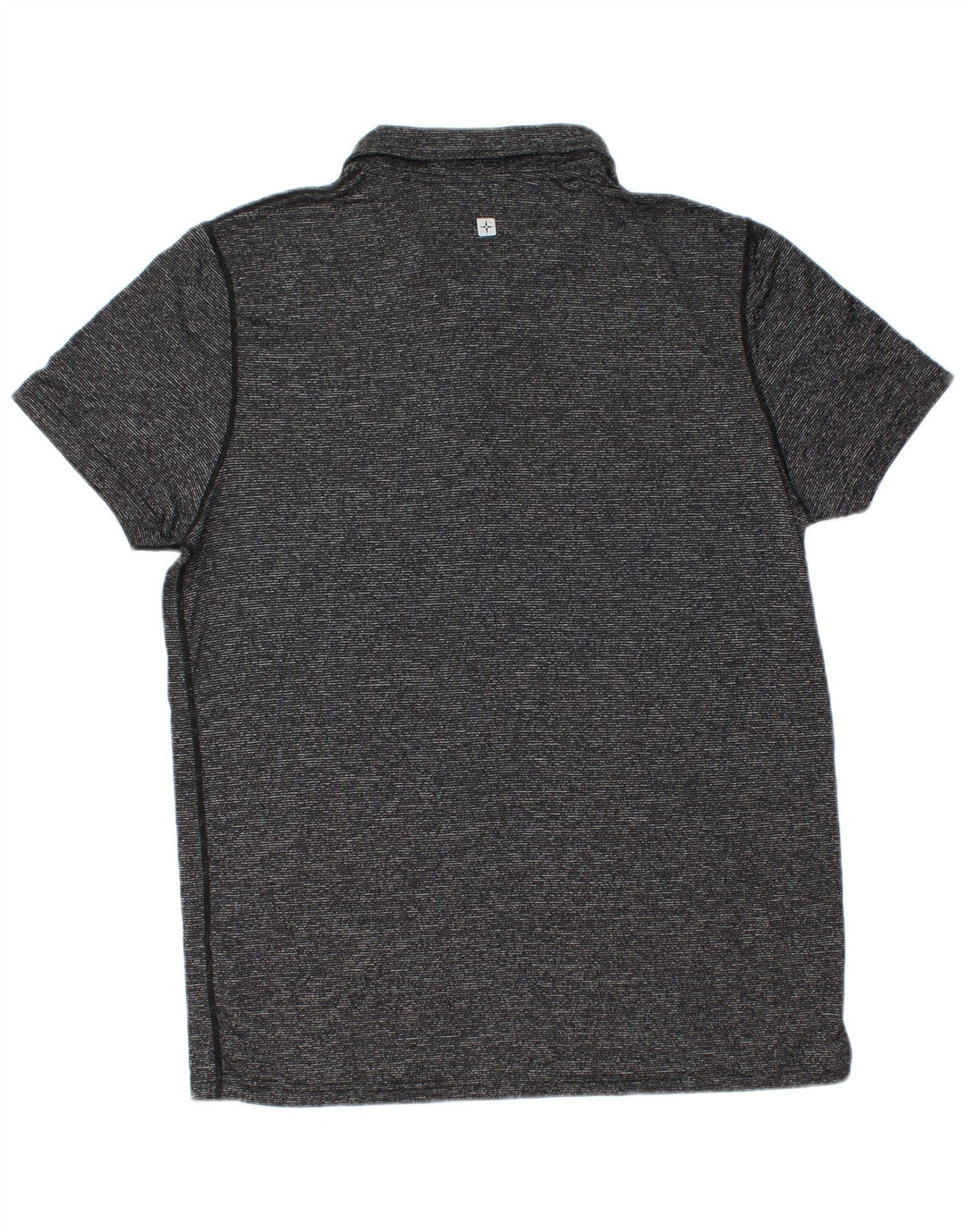 MOUNTAIN WAREHOUSE Mens Polo Shirt Medium Grey Pinstripe Polyamide