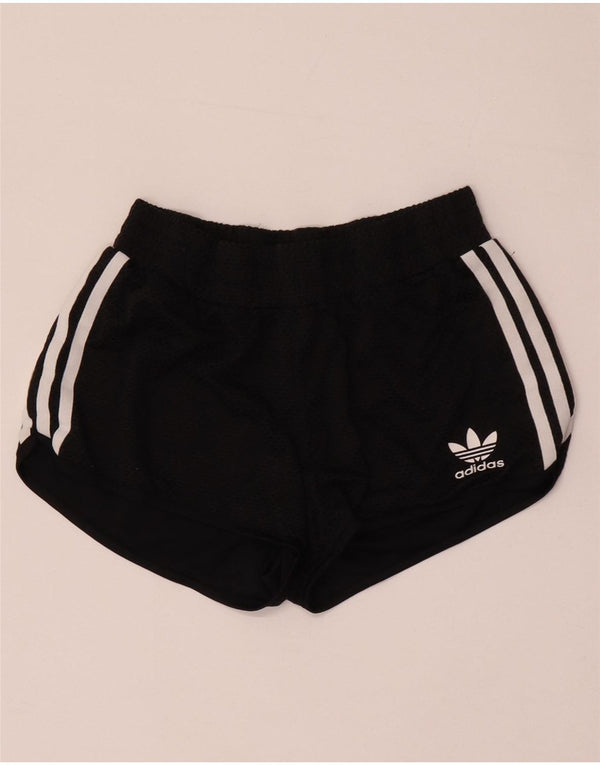 Adidas Womens Sport Shorts UK 8 Small Black Polyester