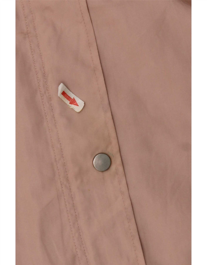 Zara Womens Hooded Rain Jacket UK 14 Medium Pink Polyester