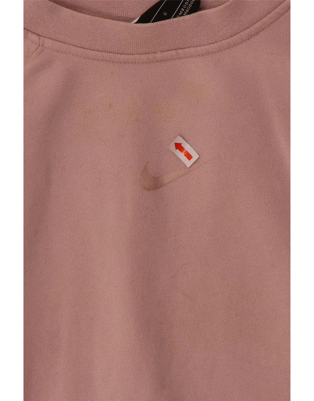 Nike Womens Sweatshirt Jumper UK 16 Large Pink Cotton