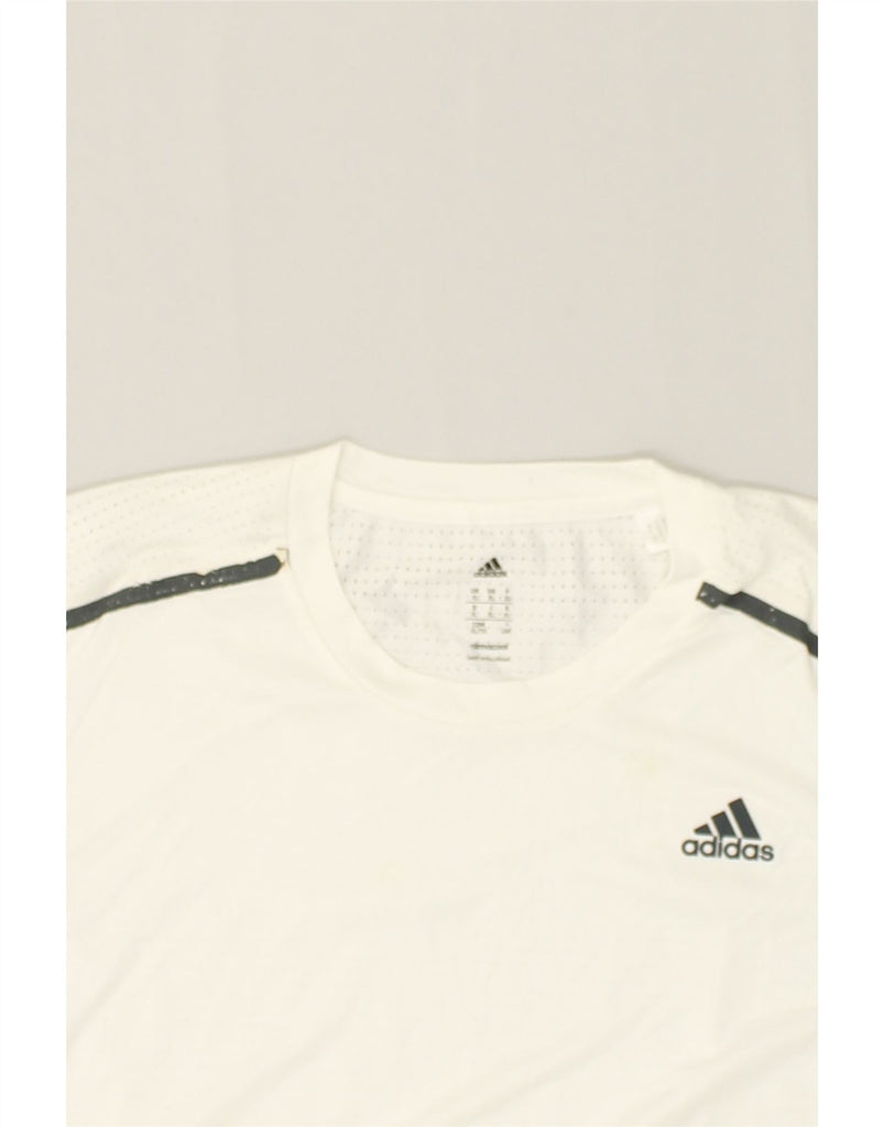 ADIDAS Mens Climacool T-Shirt Top XL White Polyester | Vintage Adidas | Thrift | Second-Hand Adidas | Used Clothing | Messina Hembry 