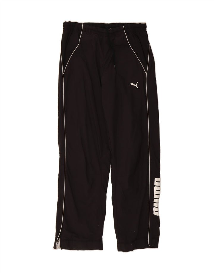 PUMA Mens Graphic Tracksuit Trousers Medium Black Polyester Vintage Puma and Second-Hand Puma from Messina Hembry 