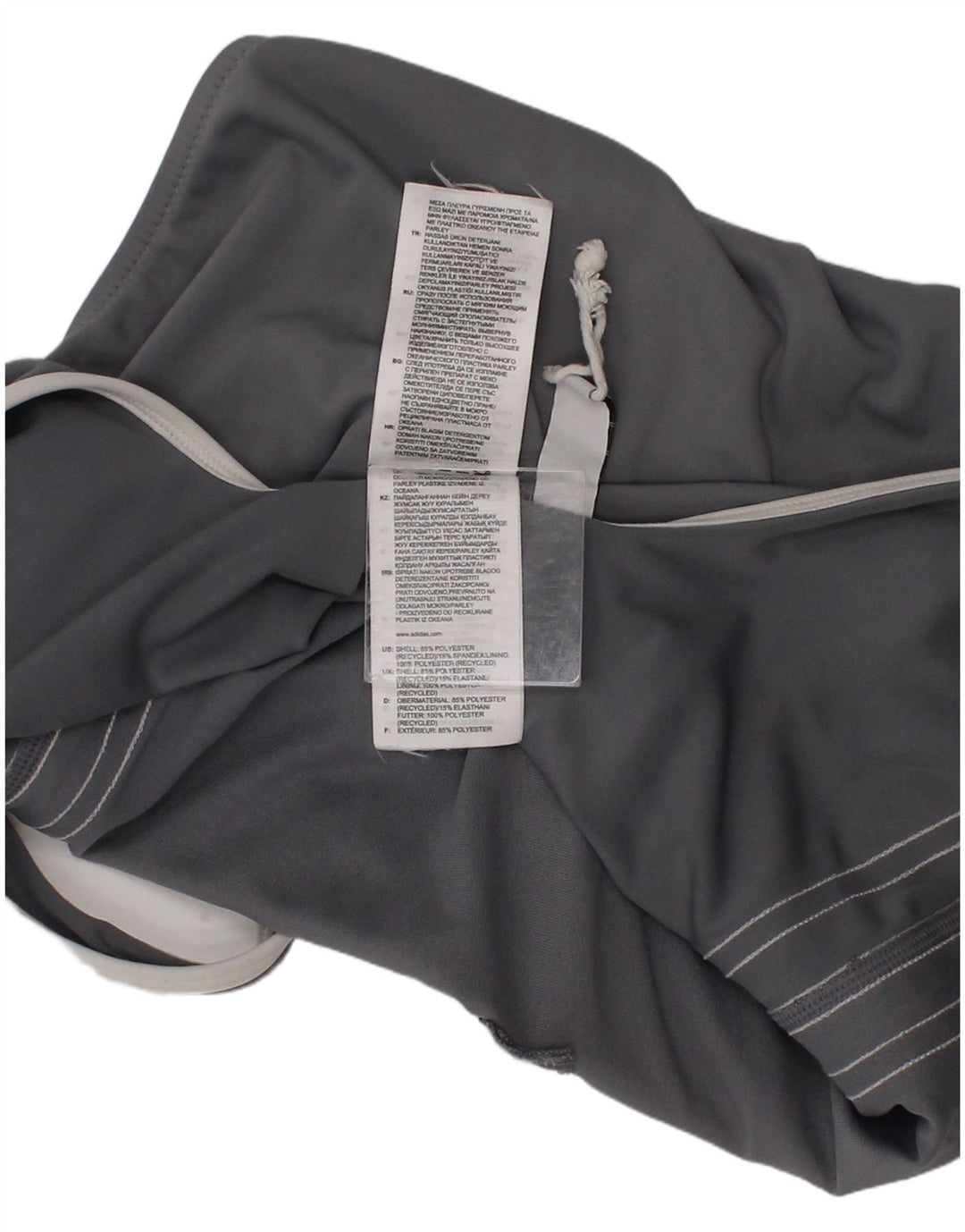 Adidas Womens Swimwear UK 12 Medium Grey Polyester Sports