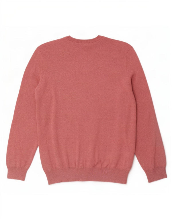 Crew Clothing Mens Crew Neck Jumper Sweater Large Pink Cotton